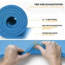TRESKO® Yogamatte Fitnessmatte Gymnastikmatte Pilates Sportmatte Blau 185x60x1,0cm