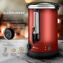TRESKO Glhweinkocher Rot 6,8L / 1500W Einkochautomat aus Edelstahl Glhweinkessel Glhweinautomat Heigetrnkeautomat Heiwasserspender