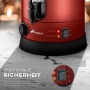 TRESKO Glhweinkocher Rot 6,8L / 1500W Einkochautomat aus Edelstahl Glhweinkessel Glhweinautomat Heigetrnkeautomat Heiwasserspender