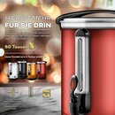 TRESKO� Gl�hweinkocher Rot 20L / 2500W Einkochautomat aus Edelstahl Gl�hweinkessel Gl�hweinautomat Hei�getr�nkeautomat Hei�wasserspender