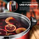 TRESKO� Gl�hweinkocher Rot 20L / 2500W Einkochautomat aus Edelstahl Gl�hweinkessel Gl�hweinautomat Hei�getr�nkeautomat Hei�wasserspender