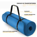 TRESKO� Yogamatte Fitnessmatte Gymnastikmatte Pilates Sportmatte Blau 185x60x1,5cm