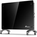 TRESKO� Elektroheizung Schwarz 1500W Glaskonvektor Konvektor Wand Heizung Glas Heizk�rper Bad