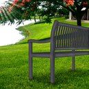 tillvex Gartenbank Holz Anthrazit 125 cm / 2 - 3 Personen Parkbank Massiv Sitzbank Garten Gartenmbel