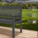 tillvex Gartenbank Holz Anthrazit 125 cm / 2 - 3 Personen Parkbank Massiv Sitzbank Garten Gartenmbel