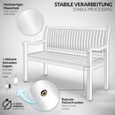 tillvex� Gartenbank Holz Wei� 150 cm / 3 - 4 Personen Parkbank Massiv Sitzbank Garten Gartenm�bel