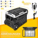 tillvex� Kompressor K�hlbox elektrisch 41 Liter / Grau | Elektrische Gefrierbox mit APP-Steuerung USB-Anschluss 12/24 V 230V | K�hlschrank bis -20 �C
