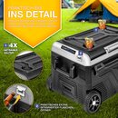 tillvex� Kompressor K�hlbox elektrisch 41 Liter / Grau | Elektrische Gefrierbox mit APP-Steuerung USB-Anschluss 12/24 V 230V | K�hlschrank bis -20 �C