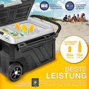 tillvex� Kompressor K�hlbox elektrisch 41 Liter / Grau | Elektrische Gefrierbox mit APP-Steuerung USB-Anschluss 12/24 V 230V | K�hlschrank bis -20 �C