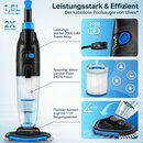 tillvex Poolsauger Handsauger Bodensauger Reinigungsset Akku Poolreiniger Vakuum Bis zu 15 m (15000 Liter) Schwarz - Ohne 3,60 m Teleskopstange