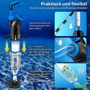 tillvex Poolsauger Handsauger Bodensauger Reinigungsset Akku Poolreiniger Vakuum Bis zu 15 m (15000 Liter) Schwarz - Ohne 3,60 m Teleskopstange