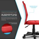 TRESKO� B�rostuhl Mesh Chefsessel Drehstuhl Kinder Schreibtischstuhl Rot