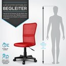TRESKO� B�rostuhl Mesh Chefsessel Drehstuhl Kinder Schreibtischstuhl Rot