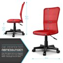 TRESKO� B�rostuhl Mesh Chefsessel Drehstuhl Kinder Schreibtischstuhl Rot