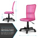 TRESKO Brostuhl Mesh Chefsessel Drehstuhl Kinder Schreibtischstuhl Pink