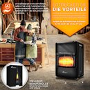 TRESKO 4200 Watt Gasheizer schwarz inkl. Gasdruckregler Gasschlauch + Abdeckung | Gasofen Gasheizofen Keramik mit 3 Stufen | Infrarot Gasheizgert Heizstrahler fr Butan- oder Propangasflaschen bis 15 kg