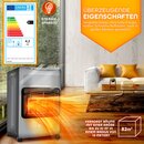 TRESKO 4200 Watt Gasheizer grau inkl. Gasdruckregler Gasschlauch + Abdeckung | Gasofen Gasheizofen Keramik mit 3 Stufen | Infrarot Gasheizgert Heizstrahler fr Butan- oder Propangasflaschen bis 15 kg