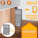 TRESKO 4200 Watt Gasheizer grau inkl. Gasdruckregler Gasschlauch + Abdeckung | Gasofen Gasheizofen Keramik mit 3 Stufen | Infrarot Gasheizgert Heizstrahler fr Butan- oder Propangasflaschen bis 15 kg