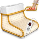 sinnlein Fußwärmer Beige mit 6 Temperaturstufen & Timer | Fußheizung elektrisch | Überhitzungsschutz & Abschaltautomatik