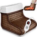 sinnlein Fußwärmer Braun mit 6 Temperaturstufen & Timer | Fußheizung elektrisch | Überhitzungsschutz & Abschaltautomatik