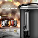 TRESKO� Gl�hweinkocher Grau 6,8L / 1500W Einkochautomat aus Edelstahl Gl�hweinkessel Gl�hweinautomat Hei�getr�nkeautomat Hei�wasserspender
