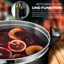 TRESKO� Gl�hweinkocher Grau 6,8L / 1500W Einkochautomat aus Edelstahl Gl�hweinkessel Gl�hweinautomat Hei�getr�nkeautomat Hei�wasserspender