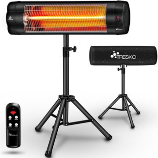 TRESKO Heizstrahler Infrarot 2500W schwarz mit...