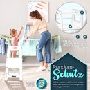 KIDUKU Lernturm Wei aus Holz ab 1 Jahr mit 4 Stck Antirutsch Pads | Montessori Kinder-Schemel fr Kinder | Lerntower fr hchste Sicherheit | Learning Tower fr Mdchen & Jungen