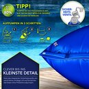 tillvex Poolkissen Winter XXL | Luftkissen inkl. Reparaturkit | Winterkissen mit Sicherheitsventil | Poolpolster Pool Abdeckung Kissen Doppelnaht