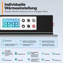 TRESKO Infrarotheizung 600-1000 Watt Elektroheizung Wandheizung Glaskonvektor Heizkrper Wand 600 Watt / schwarz