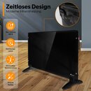 TRESKO Konvektor Heizung 600-1000 Watt Elektroheizung Wandheizung Glaskonvektor Heizkrper Wand 600 Watt / schwarz