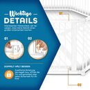 KIDUKU� 7,2 Meter Laufgitter wei� XXL klappbar inkl. T�r, bestehend aus 8 Elementen, individuell formbar Laufstall Absperrgitter