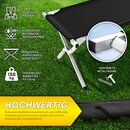 TRESKO XXL Campingbett Feldbett 210 x 90 x 42 cm Campingliege klappbar bis 150kg XXL schwarz