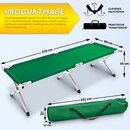 TRESKO XXL Campingbett Feldbett 210 x 90 x 42 cm Campingliege klappbar bis 150kg XXL grn