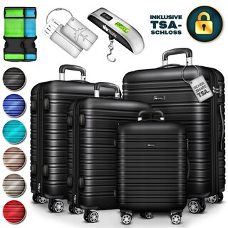 tillvex Reisekoffer Set Koffer Hartschale Trolley...