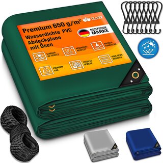 tillvex Abdeckplane mit sen + 10 Haken & 15m Seil |...