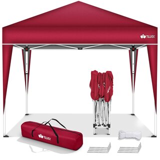 tillvex Pavillon 3x3m wasserdicht Rot | Pop-Up...