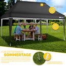 tillvex Pavillon 3x6m Anthrazit wasserdicht | Pop-Up Faltpavillon hhenverstellbar | Gartenzelt UV Schutz 50+ | Partyzelt mit Tasche fr Garten