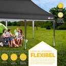 tillvex Pavillon 3x6m Anthrazit wasserdicht | Pop-Up Faltpavillon hhenverstellbar | Gartenzelt UV Schutz 50+ | Partyzelt mit Tasche fr Garten