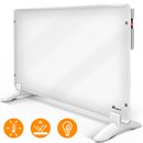 TRESKO Konvektor Heizung 600-1000 Watt Elektroheizung Wandheizung Glaskonvektor Heizkrper Wand Wei / 600 Watt