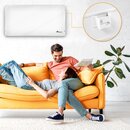 TRESKO Konvektor Heizung 600-1000 Watt Elektroheizung Wandheizung Glaskonvektor Heizkrper Wand Wei / 600 Watt