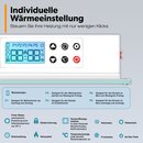 TRESKO Konvektor Heizung 600-1000 Watt Elektroheizung Wandheizung Glaskonvektor Heizkrper Wand Wei / 600 Watt