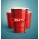 Rote Partybecher Plastikbecher Party Beer Pong Cups
