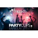 TRESKO Rote Partybecher 50 Stck Trinkbecher Einwegbecher Plastikbecher Party Beer Pong Cups