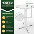 tillvex Gastro Stehtisch klappbar 70-80cm | Bistrotisch FERTIG MONTIERT | Klapptisch rund - wetterfester Partytisch | Gartentisch Indoor & Outdoor