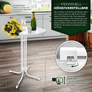 tillvex Gastro Stehtisch klappbar 70-80cm | Bistrotisch FERTIG MONTIERT | Klapptisch rund - wetterfester Partytisch | Gartentisch Indoor & Outdoor