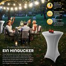 tillvex Gastro Stehtisch klappbar 70-80cm | Bistrotisch FERTIG MONTIERT | Klapptisch rund - wetterfester Partytisch | Gartentisch Indoor & Outdoor