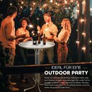 tillvex Gastro Stehtisch klappbar 70-80cm | Bistrotisch FERTIG MONTIERT | Klapptisch rund - wetterfester Partytisch | Gartentisch Indoor & Outdoor