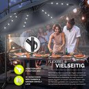 tillvex Alu Ampelschirm Navy-Blau LED Solar  350 cm mit Kurbel | Sonnenschirm mit An-/Ausschalter | Gartenschirm UV-Schutz Aluminium | Kurbelschirm mit Stnder Marktschirm wasserdicht