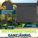 tillvex� Senkrechtmarkise f�r Au�en- und Innenbereich | Au�enrollo wasserfest mit Handkurbel f�r Balkon, Terrasse & Garten | Balkonrollo Sonnenschutz aus Aluminium | Rollo Sichtschutz